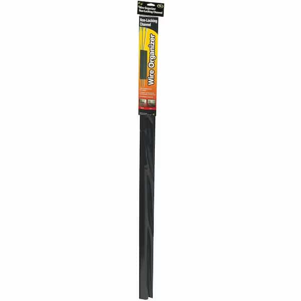 Channel, J Style, 1 1/8Hx48Lx2 3/8Win, Blk