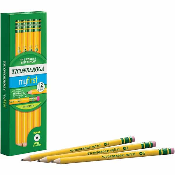 My First Pencil with Eraser, Yellow, 12PK
