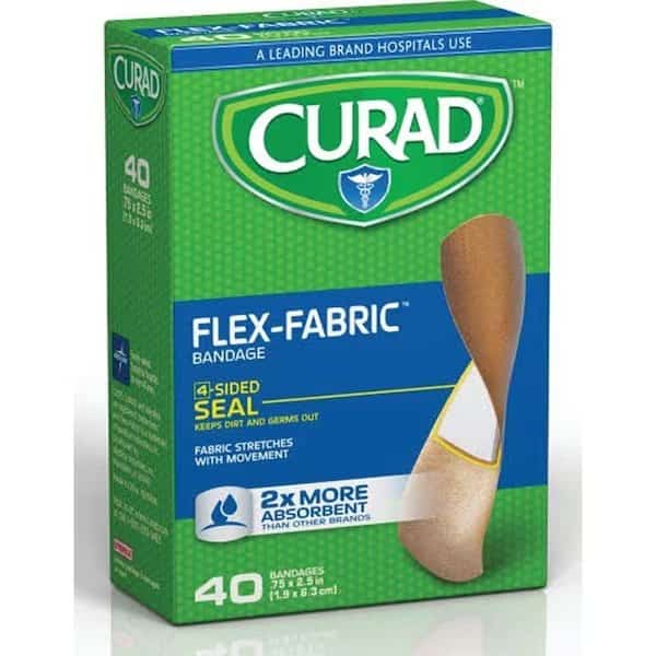 FlexFabric CUR45245 Adhesive Bandage, 34 in W, 212 in L, Fabric Bandage