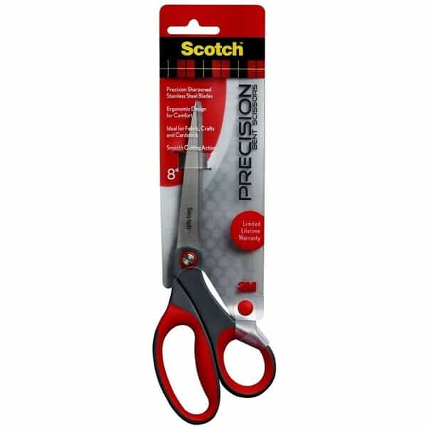 Scissors, Precision, Bent, 8"