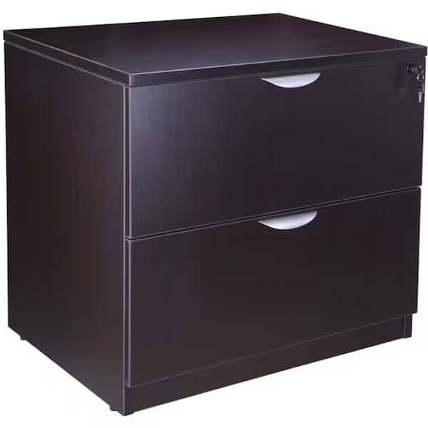 Boss 2-Drawer Lateral File - 31inW x 22inD - Mocha