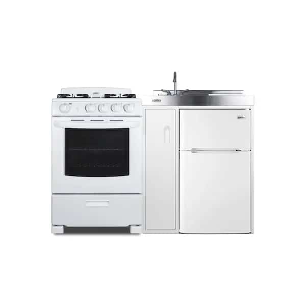 54" Wide All-in-One Kitchenette with Gas Range
