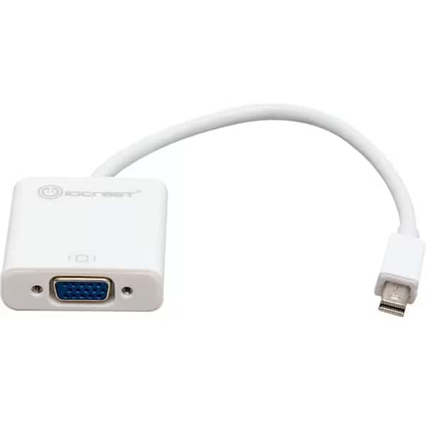 Displayport Male to VGA Female Adapter, White