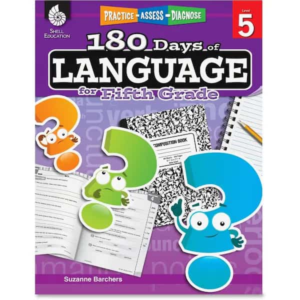Shell Education 180 Days of Language Book, Grade 5