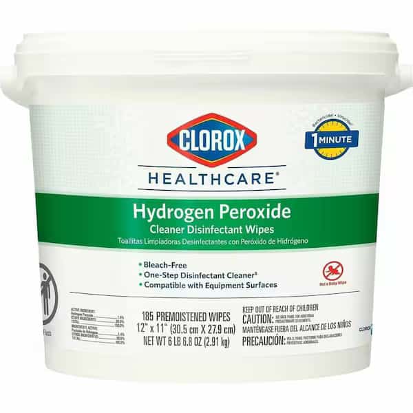 Disinfecting Wipes,185 ct,Bucket,PK2, Mfr#: 30826, CLOROX