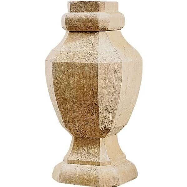 UPF 106089 Post Top, 6-3/4 in H, Pine, White