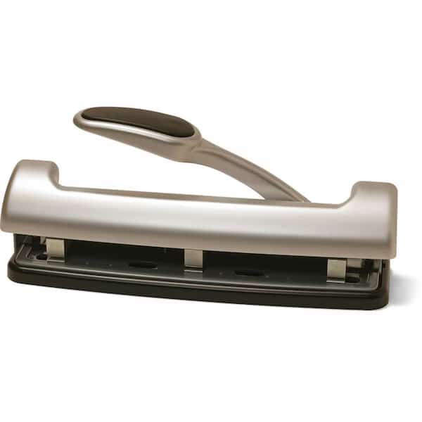 Officemate EZ Level 2 - 3 Hole Punch, 15 Sheet Capacity, Silver