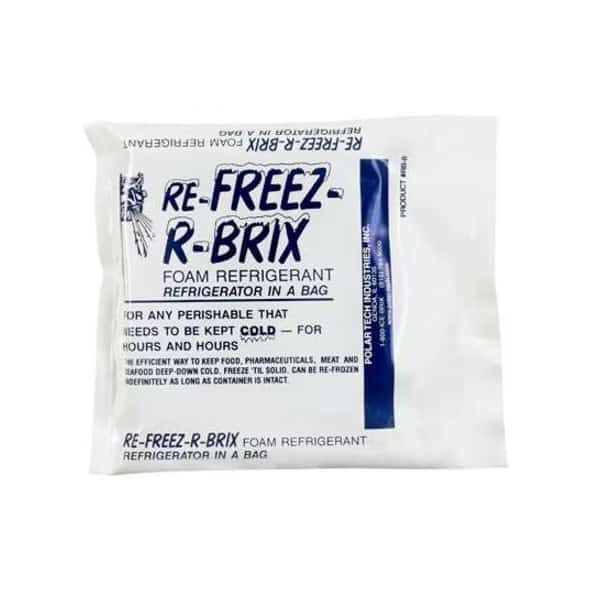 Re-Freez-R-Brix Cold Bricks, 4 1/2" x 4" x 3/4", White, PK42