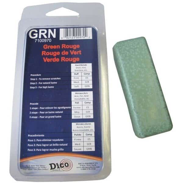 Buffing Compound, 12 in Thick, Emerald Green Rouge, Green