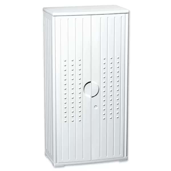 Storage Cabinet, 66"H x 33"W x 18"D, HDPE Platinum