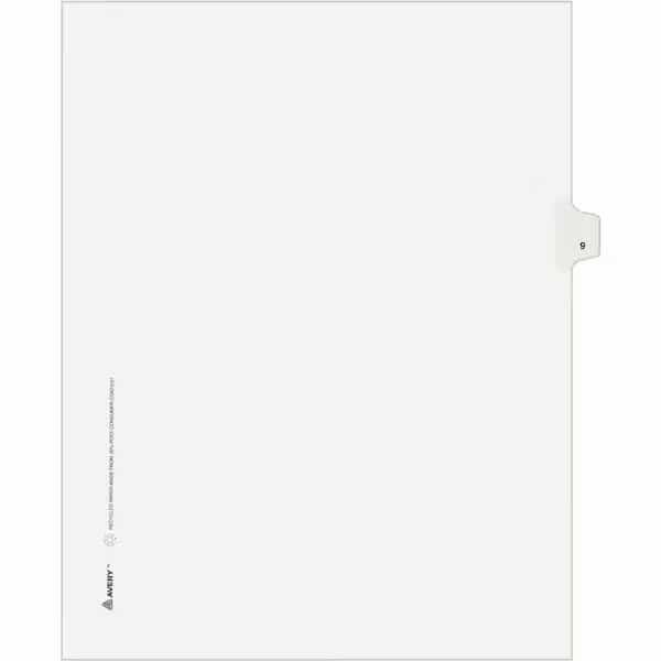 Dividers, Index, Sidetab, 9 25PK
