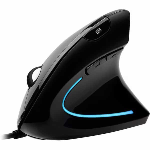 Adesso Vertical Illuminated Ergonomic Usb Mouse, Contour Shape w/
