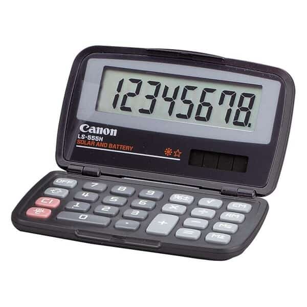 8-Dgt Fold Pocket Calculator, Dual Pwr, 4-1/3"x2-2/3"x3/5", CCL
