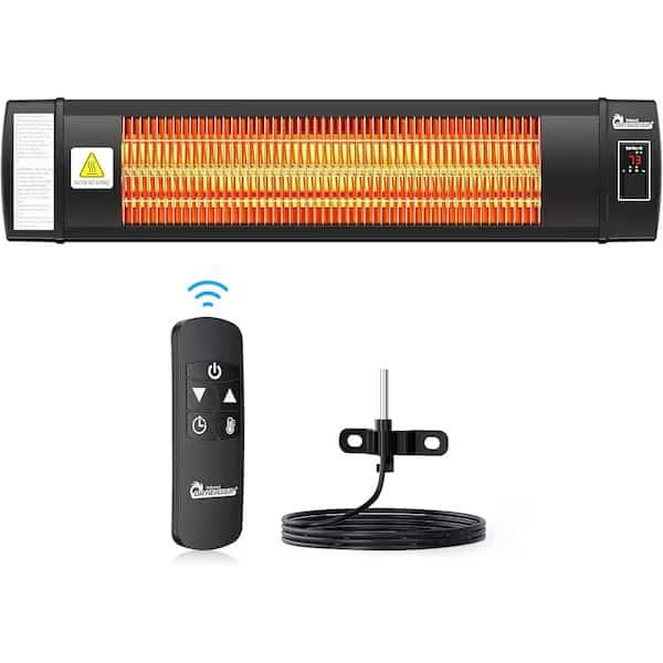 1500W Greenhouse Patio Heater with Temperature Control and Digital Thermostat, Remote Control