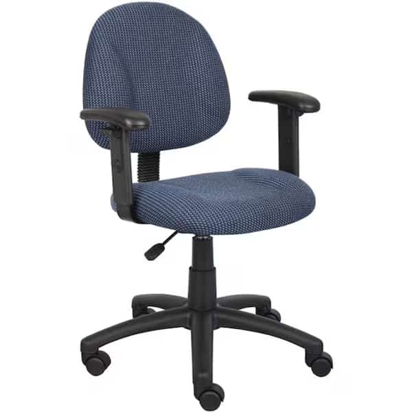 Boss Deluxe Posture Chair with Adjustable Arms Blue