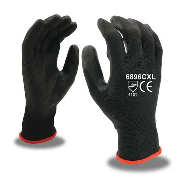 Coated Gloves, Not Rated Abrasion Level, L 12 PK