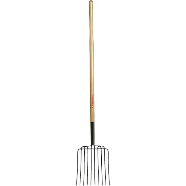 Manure Fork, 10 Tine, 48" Ash Wood Handle