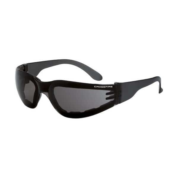Safety Glasses, Wraparound Smoke Polycarbonate Lens, Scratch-Resistant, , Crossfire, Mfr#: 541 AF