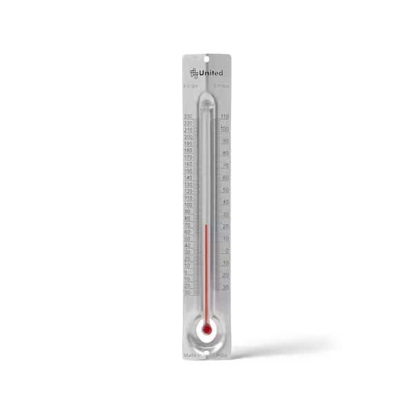 Metal Back Student Thermometer,Flat Bac, Mfr#: THMC02, UNITED SCIENTIFIC