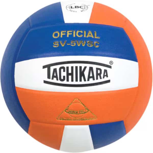 Tachikara SV5WSC.RWO Sensi-Tec Composite High Performance Volleyball - Royal-White-Orange