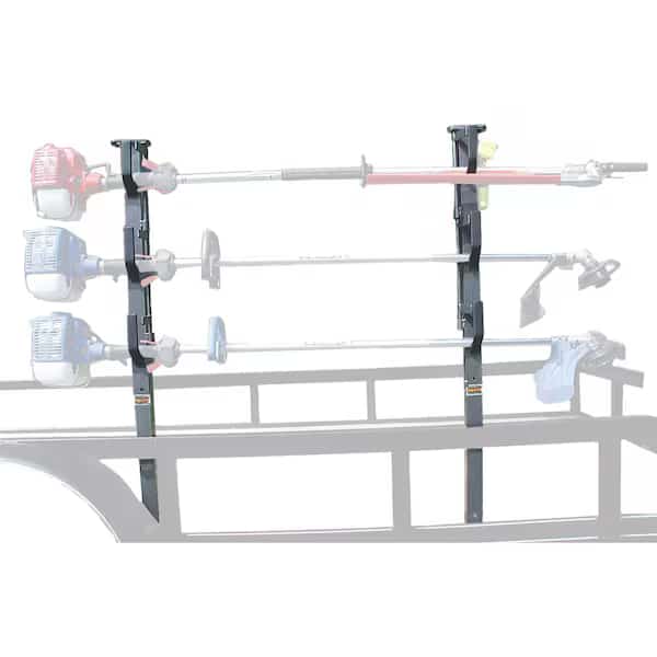 RACE AND WORK TRAILER ACCESSORY BoltOn Mount To Open Trailer Holds 3 Landscape Trimmers Black Gr