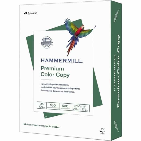 Paper for Color 85x11 Inkjet, Laser Copy  Multipurpose Paper  White, White, 500PK