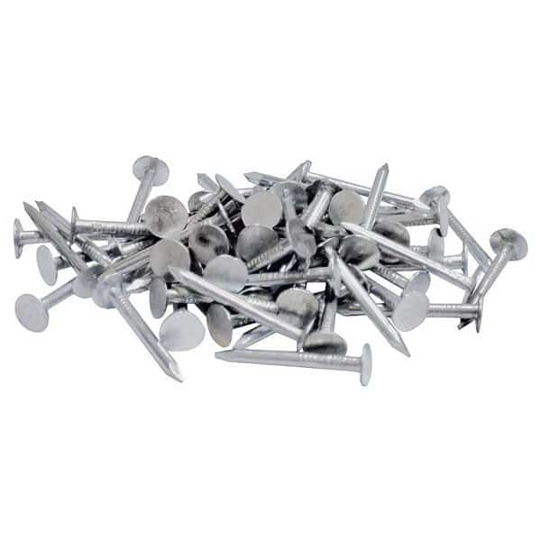 Roofing Nail, 1 in L, 2D, Steel, Electro Galvanized Finish