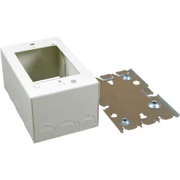 GFCI Box Fitting, Ivory, Steel