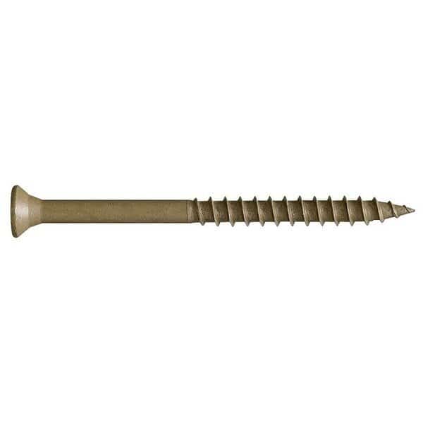 Deck Screw, #9 x 2-1/2 in, Steel, Flat Head, Torx Drive