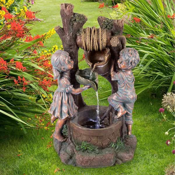 Outdoor Water Fountain, Antique Bronze