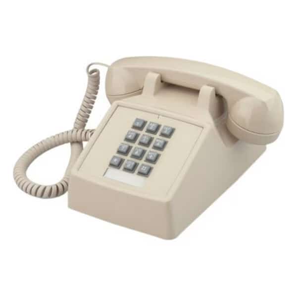 Cortelco 250045VBA20M Standard Phone - Brown - 1 x Phone Line - Hearing Aid Compatible