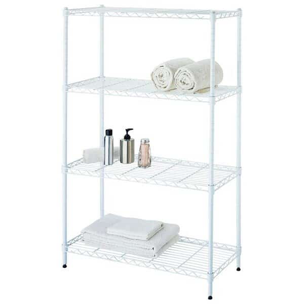 Simple Spaces 4-Tier Shelf Stacker, 48-1/4 In L X 31 In W X 13 In D, White
