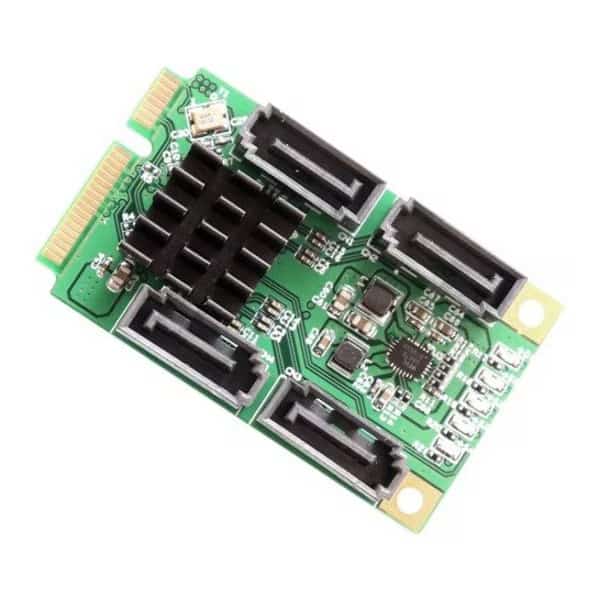 4 Port SATA III Mini PCI-E Controller Card