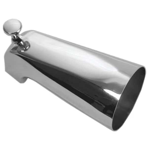 Tub Spout with Front Diverter, Metal, Chrome Plated, For 12 in IPS Threaded Connection, Danco, Mfr#: 88052