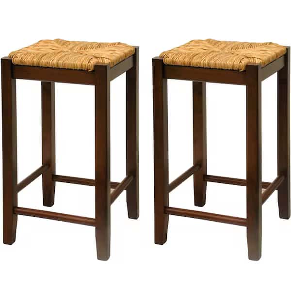 WinsomeTrading 93028 Summit Set of 2 Swivel Bar Stools - Black -  Metal