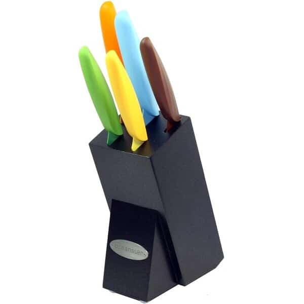 Oceanstar KS1217 6-Piece Non-Stick Coating knife set with Block  Elegant Black