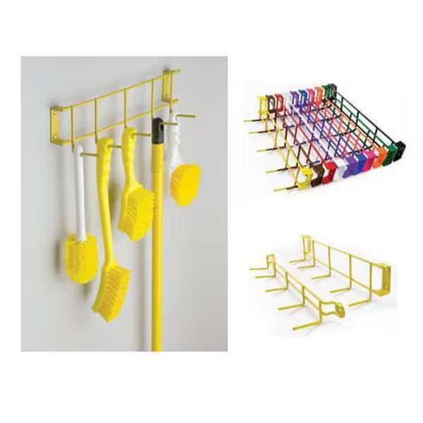 RackEm Racks 17 in. 5-Hook Utility Rack - Yellow
