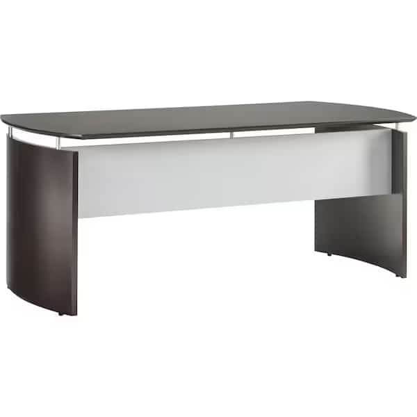 Curved Desk, 36" D X 72" W X 29-1/2" H, Mocha Laminate, MDF (Medium Density Fiberboard) - Platform, Mayline, Mfr#: MND72LDC