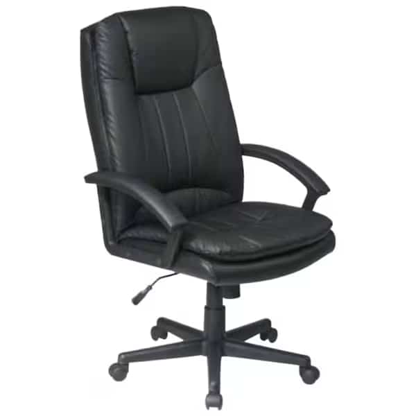 High Back Exec Bonded Leather Chair, Blk