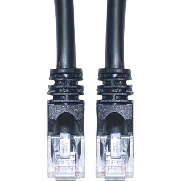 Cable Wholesale 10X6-02205 Cat5e Black Ethernet Patch Cable; Snagless & Molded Boot - 5 ft.