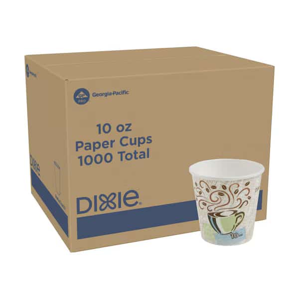Disposable Hot cup 10 oz. White, Paper, Pk1000
