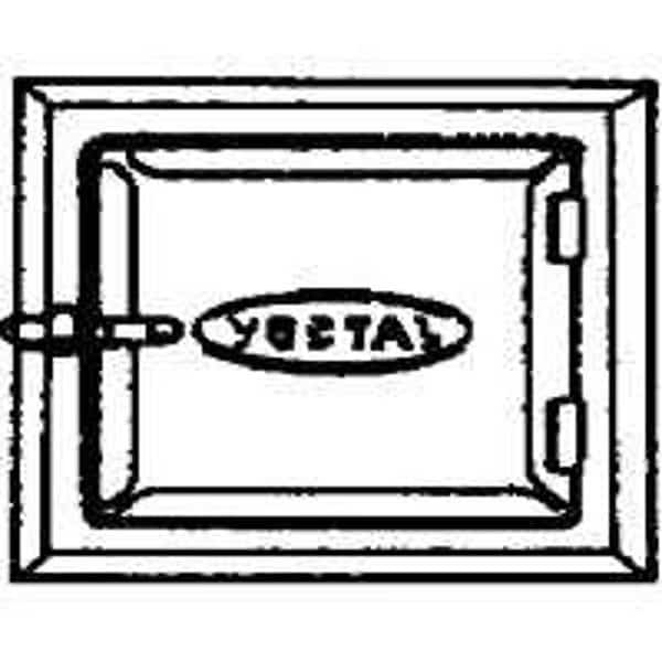 Cleanout Door, 8 in W, 8 in H, Galvanized Steel