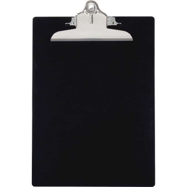 Saunders Recycled Plastic Clipboard with Antimicrobial Protection, 8-1/2" x 12", Black
