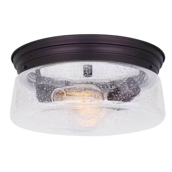 Flush Mount Light,2 Light,60W,12"x6", Mfr#: IFM623A12ORB, CANARM