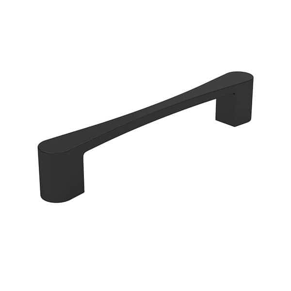 Kent Collection 5 1/16-inch (128 mm) Matte Black Modern Rectangular Cabinet Pull