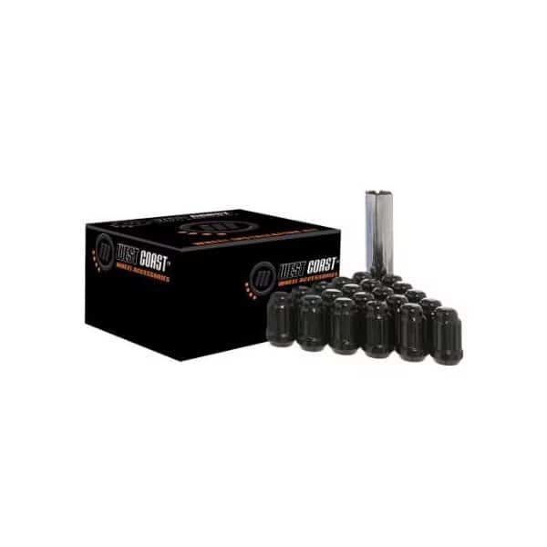 WHEEL INSTALLATION KIT 12 Millimeter x 125 Thread Size 60 Degree Conical Acorn Spline Drive Bla