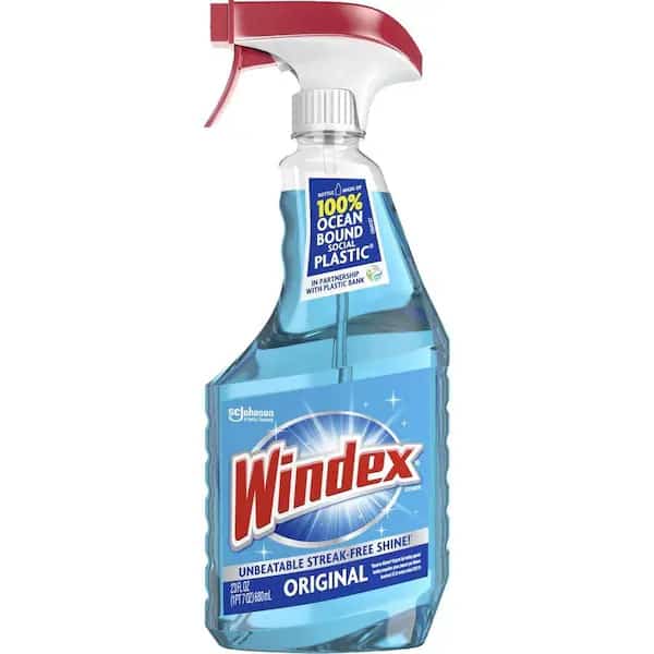 Liquid Glass and Surface Cleaner, 23 oz., Blue, Unscented, Trigger Spray Bottle, 8 PK