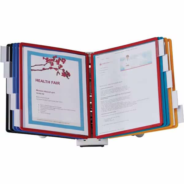 Desk Ref Sys, 10 Panels, Assorted Colors