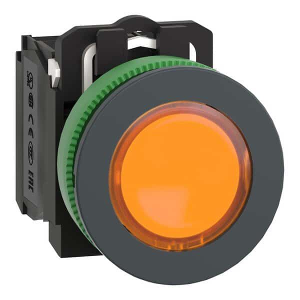Push Button, 30 mm, 1NO/1NC, Orange, SCHNEIDER ELECTRIC, Mfr# XB5FW35G5
