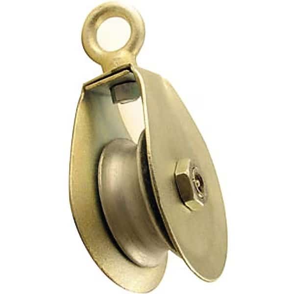 Rope Pulley, 78 in Rope, 2000 lb Working Load, 1 in Sheave, Galvanized